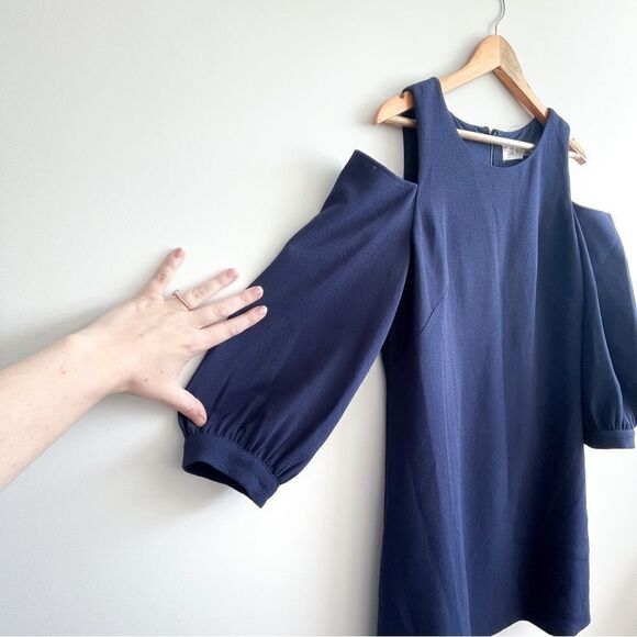 Eliza J Navy Blue Cold Shoulder Dress - Picture 3 of 12